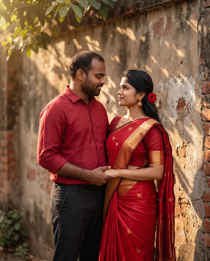 Ultra-Realistic Romantic Couple Portrait — Cinematic Golden-Hour Photography